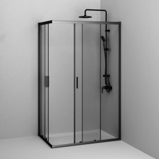 Душевой уголок AM.PM Gem W90G-403-120280-BT профиль черный 120х80 см